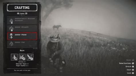 how to craft in rdr2.